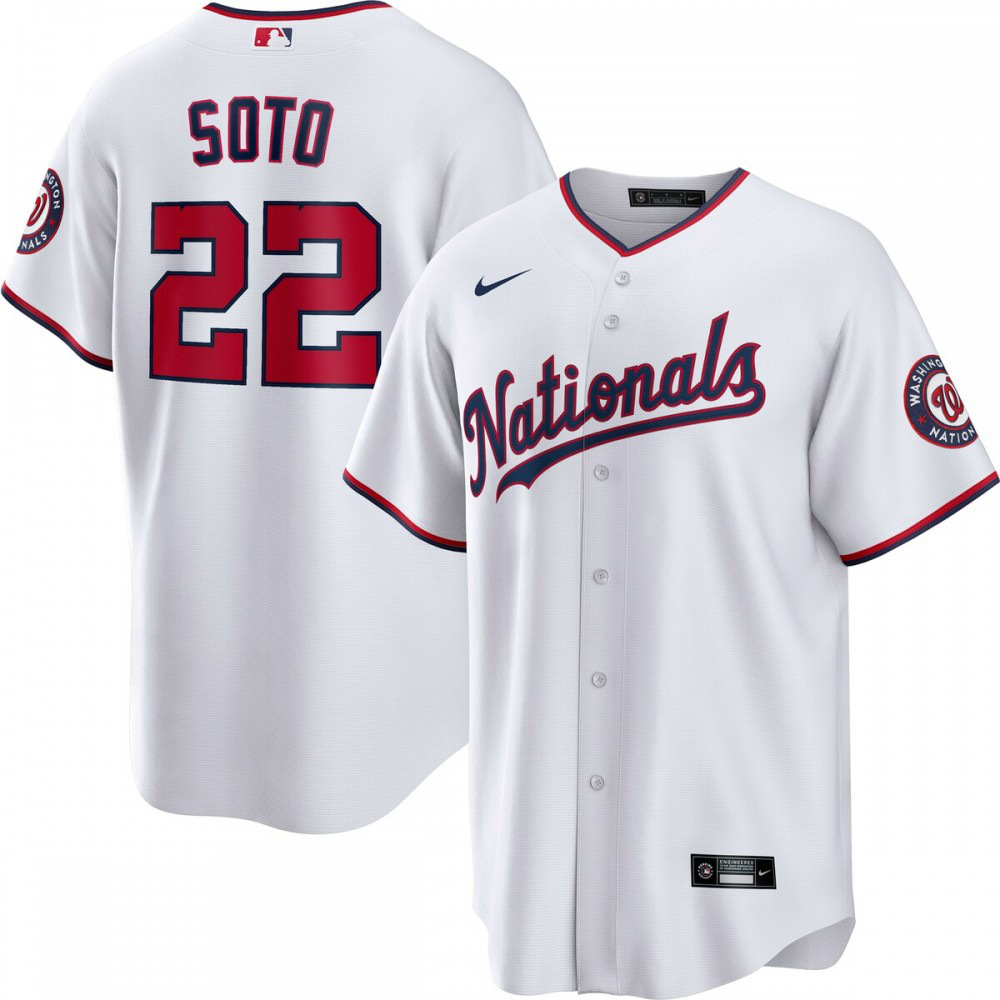 Juan Soto Washington Nationals Alternate Replica Player Jersey - White-Pro Kit Vault | Brand New 26/27 Sports Jerseys